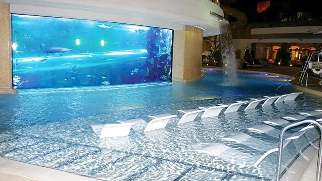 11 of the best pools in Las Vegas! 10 Shark Tank pool at Golden Nugget