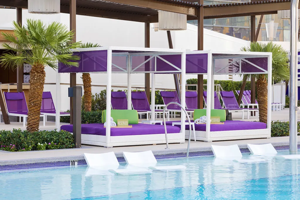 Boulevard pool and cabanas