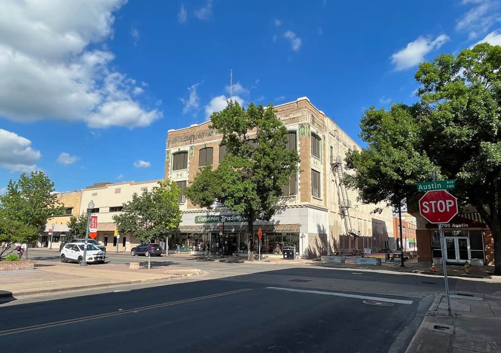 Austin Street, in the heart of Waco