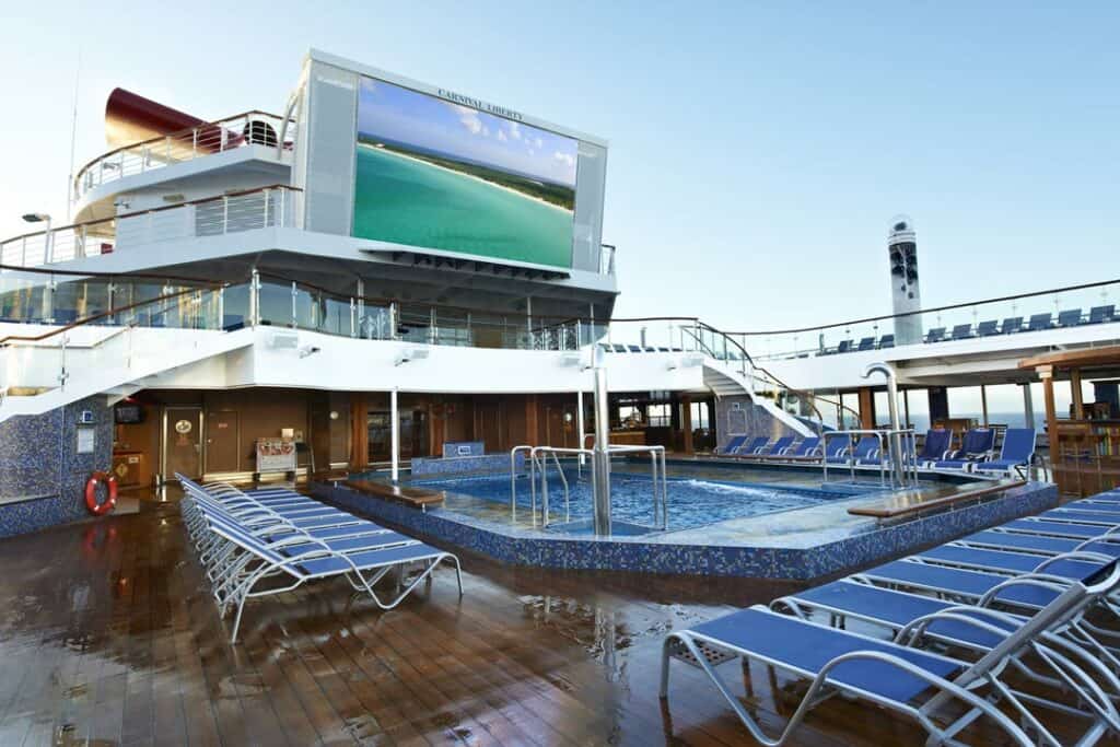 Large screen on Carnival ship