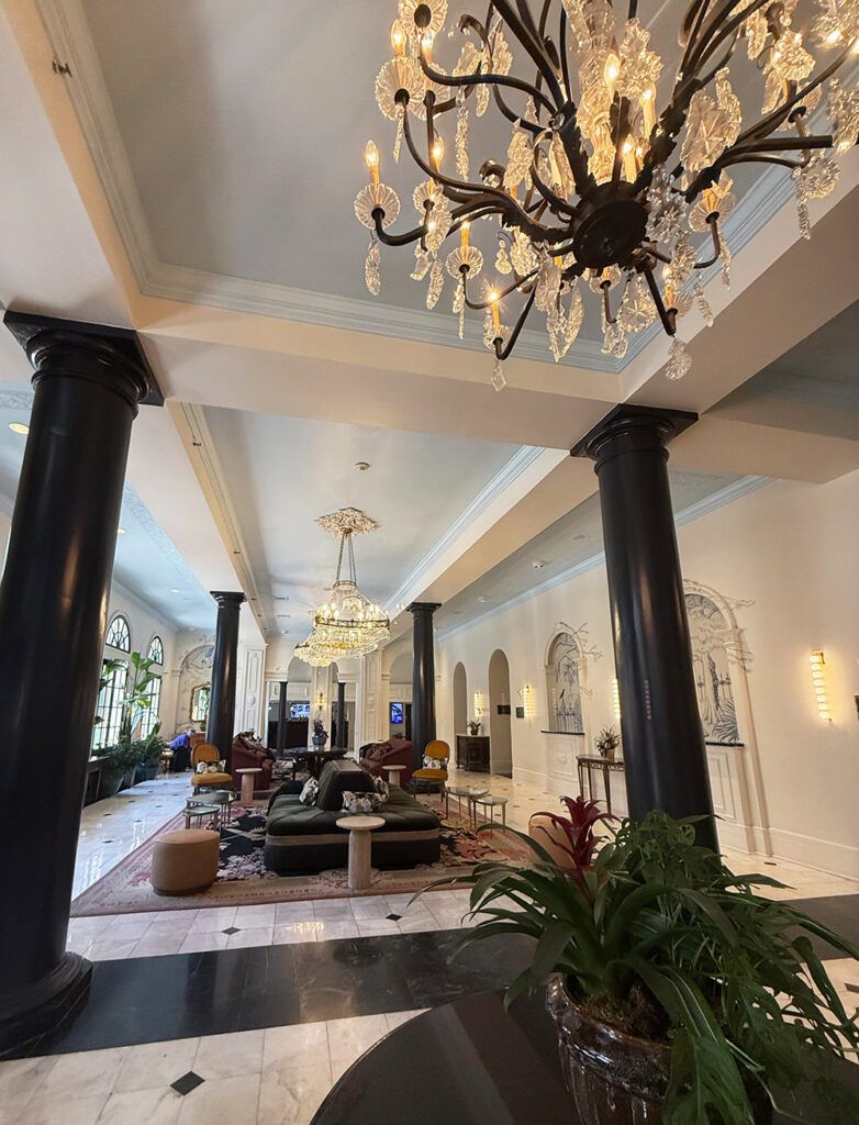 Inside Bourbon Orleans lobby