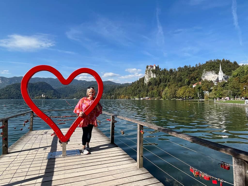 Megan Singleton at Lake Bled