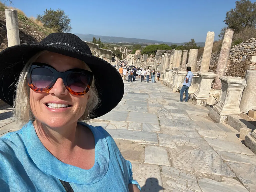 Heading down the marble street towards the library, Ephesus