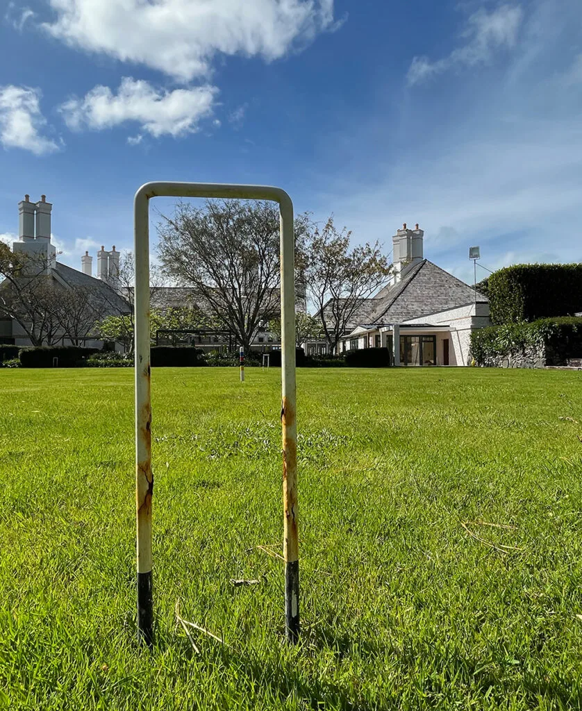 Croquet on the lawn at Wharekauhau