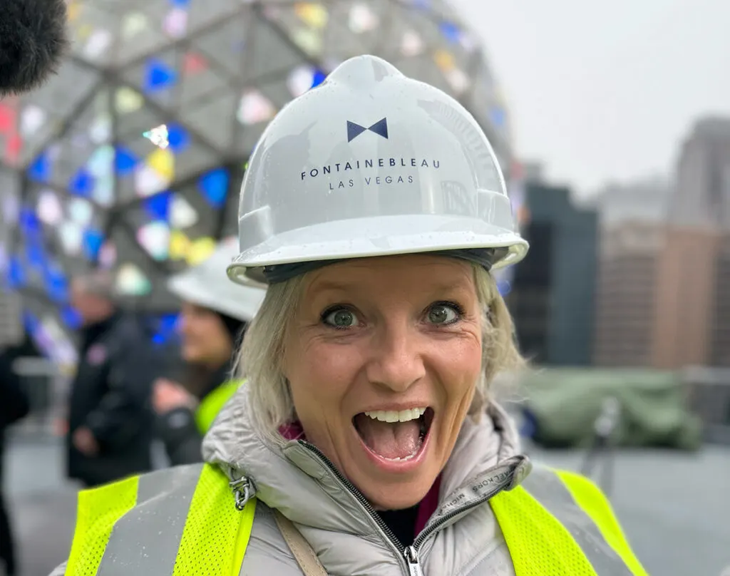 Megan at Crystal Ball Times Square