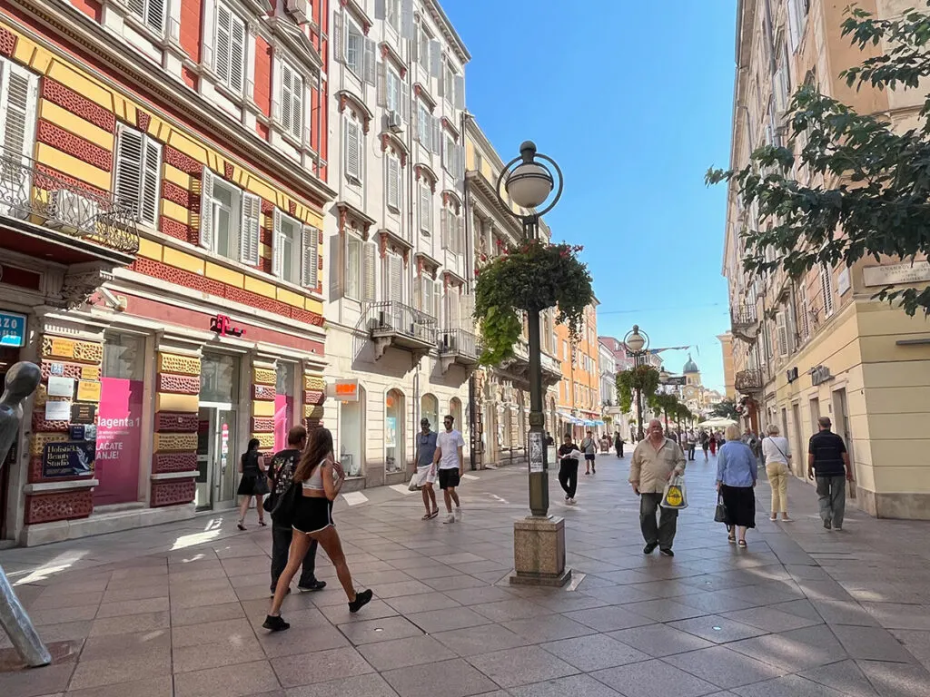 Rijeka pedestrianised street 