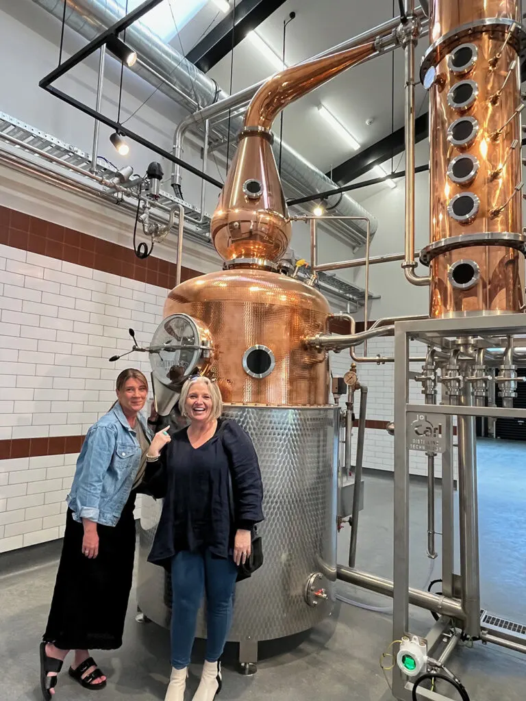 Megan and Rachel with the new gin still
