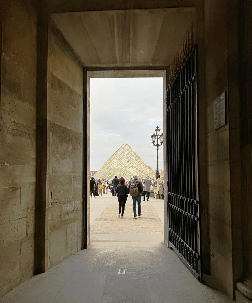 Walking through the Louvre Palace to the Museum