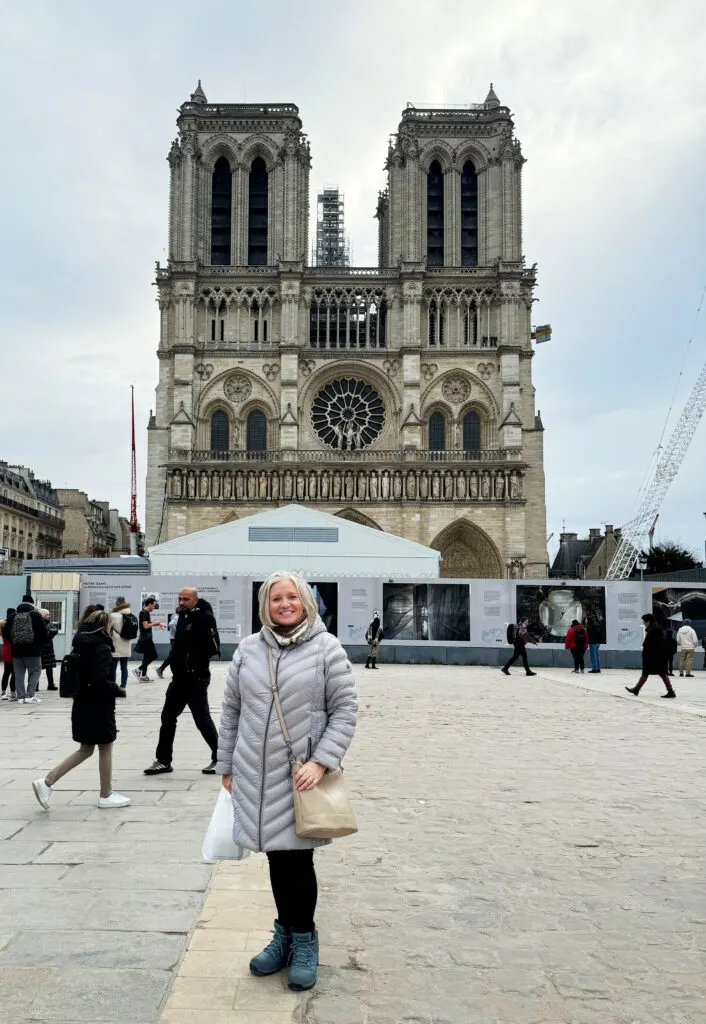 Megan at Notre Dame Cathedral