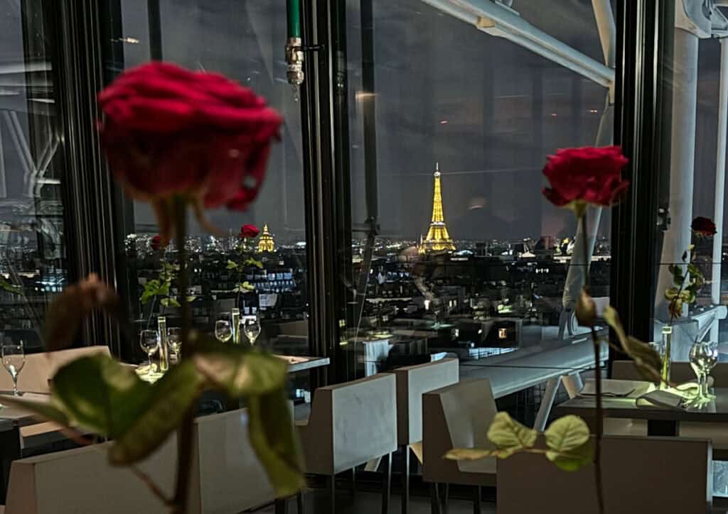 Eiffel Tower from Georges Pompidou restaurant