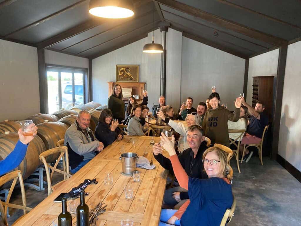 Group wine tasting in Martinborough