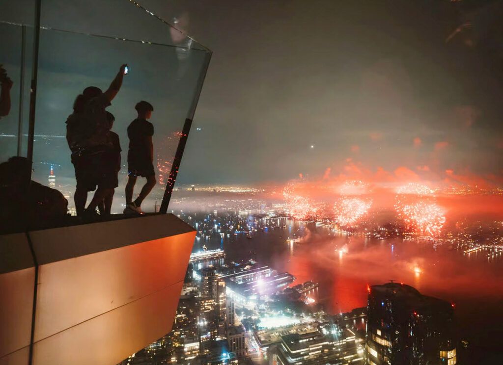 July 4 fireworks from the Edge NYC