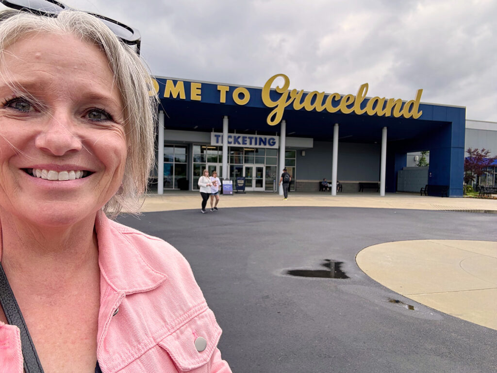 Megan at the Graceland complex