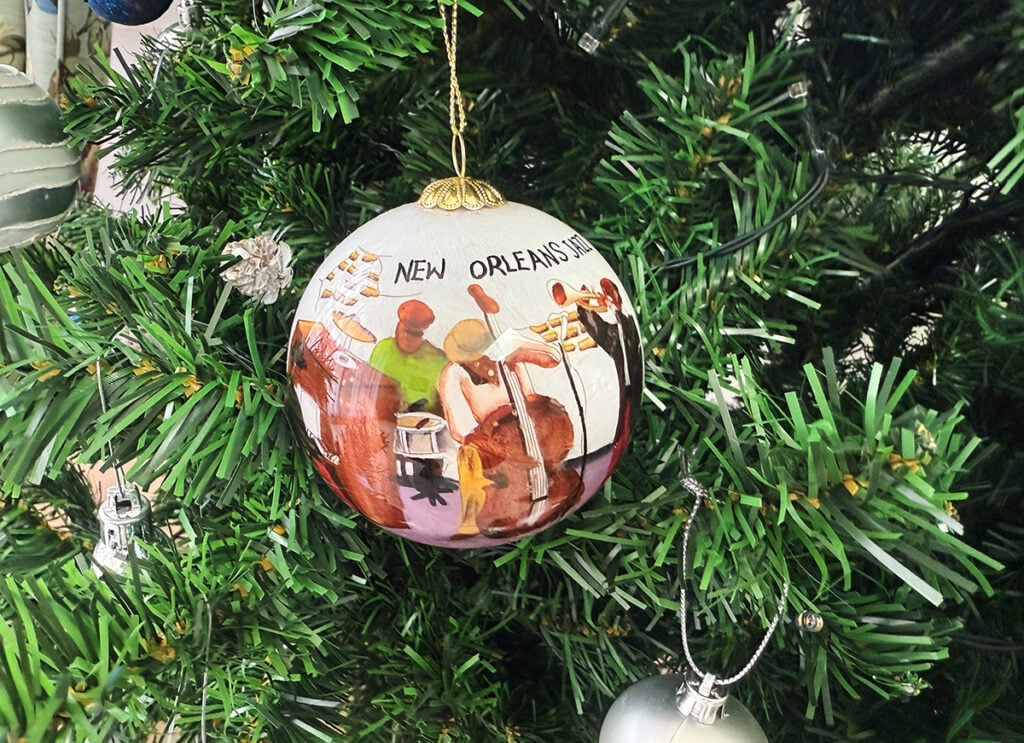 My New Orleans Christmas bauble on the tree