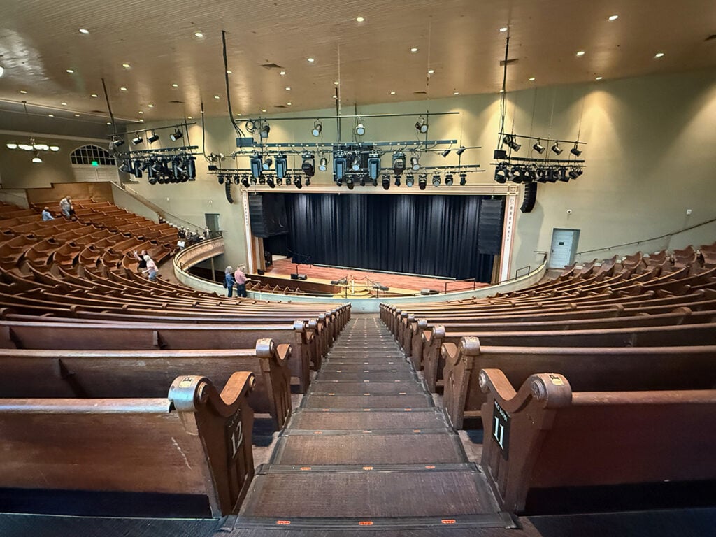 inside Ryman auditorium