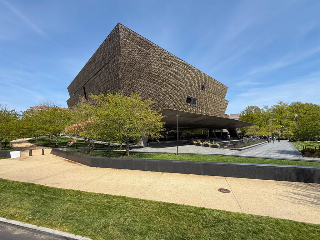 Stunning African American History Museum exterior