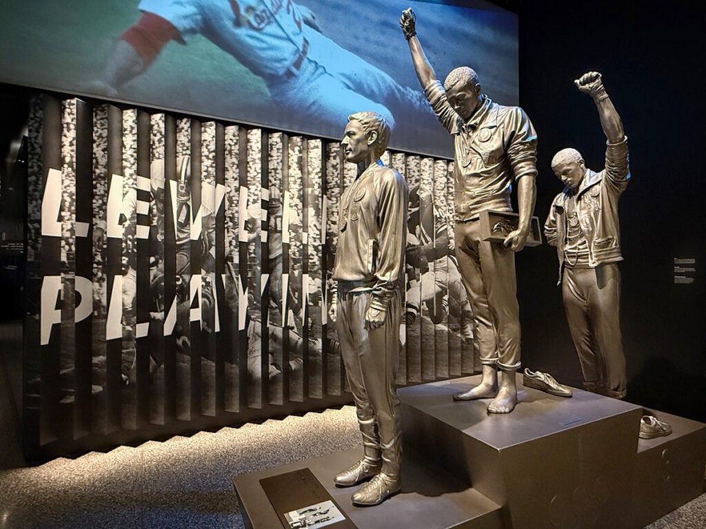 Black athletes statue at African American Museum