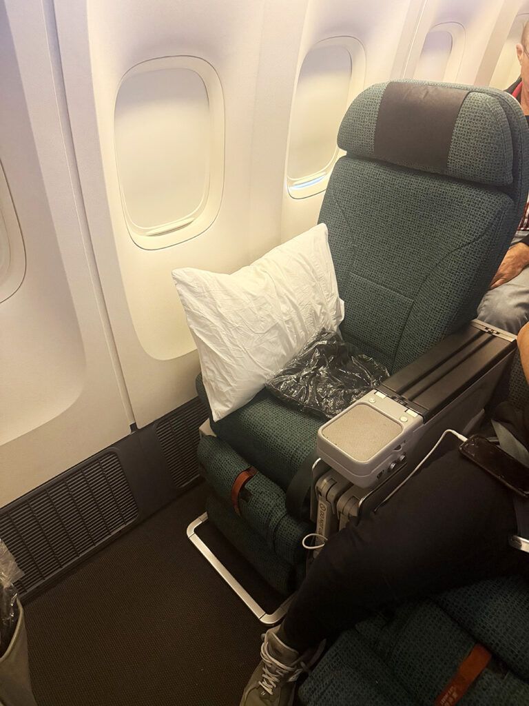 Premium Economy seat on Air New Zealand's leased plane to Houston
