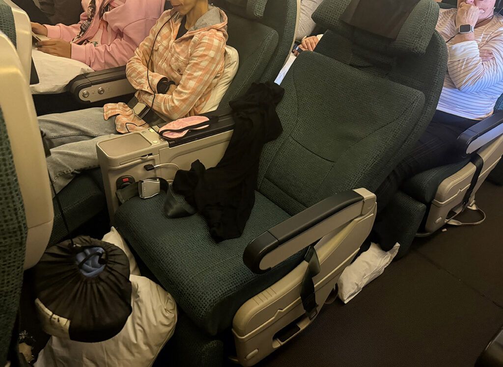 Reclined in my Premium Economy seat to Houston