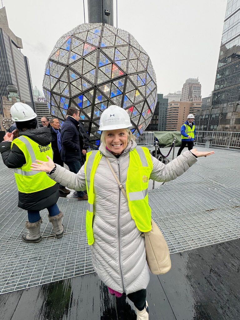 Megan with NYE crystal ball