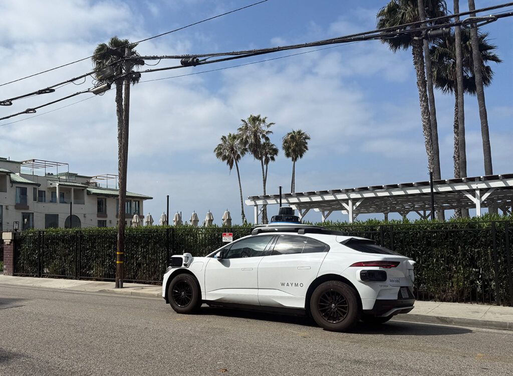 Waymo cruising the streets of Santa Monica