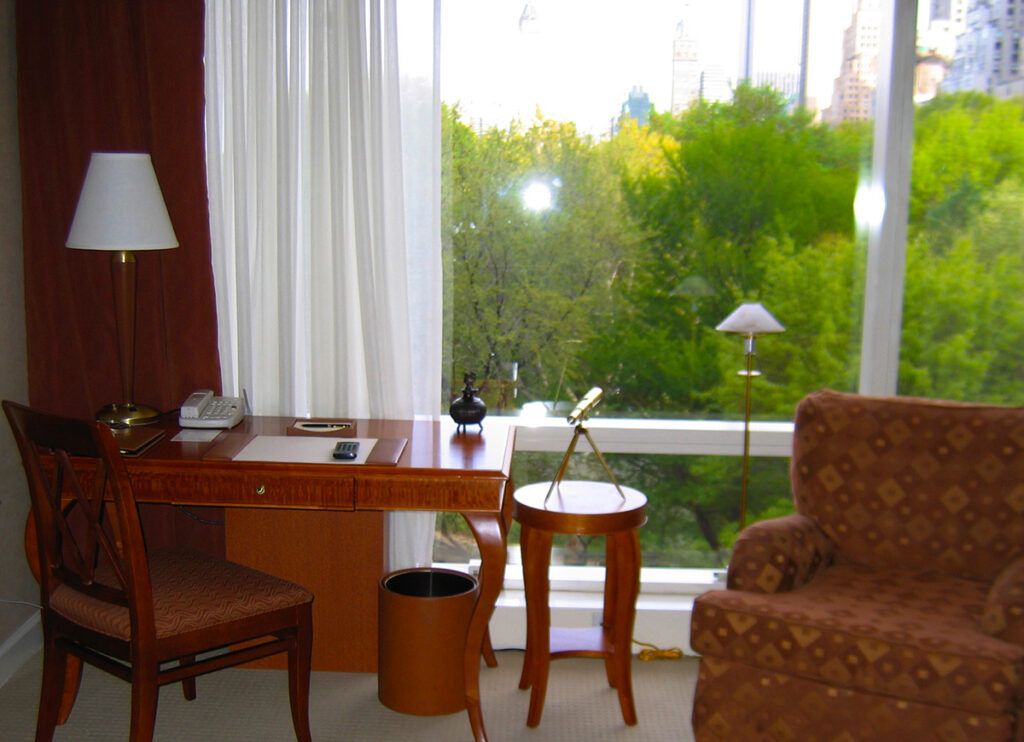 My room with a view over the treetops of Central Park