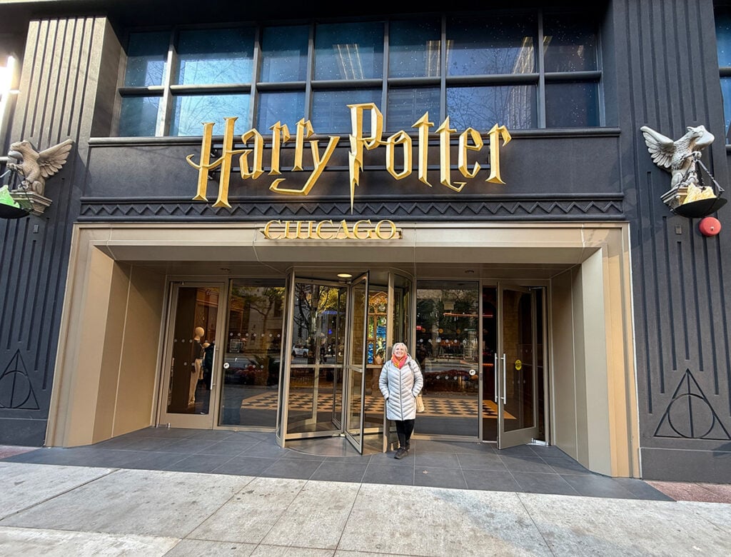Megan at the Harry Potter Shop, Chicago