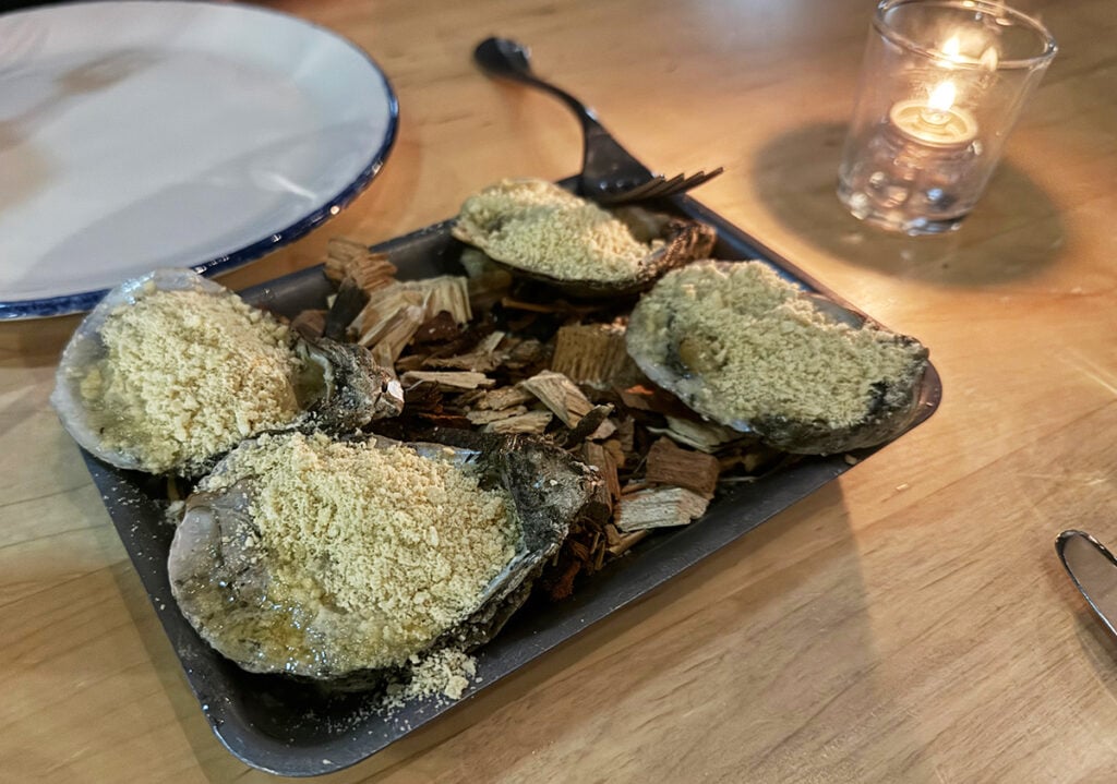 Bone marrow oysters at Kindling