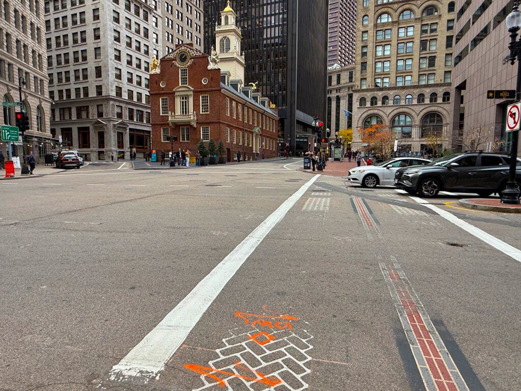 This intersection is the site of the Boston Massacre