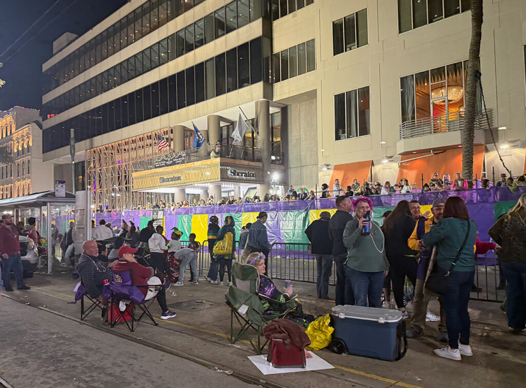 Sheraton VIP guests up in the grandstand waiting for the parade