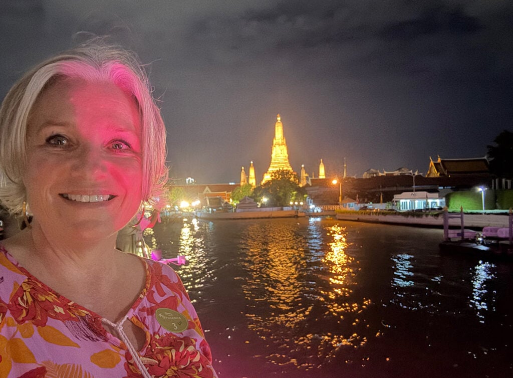 Megan on Bangkok dinner cruise