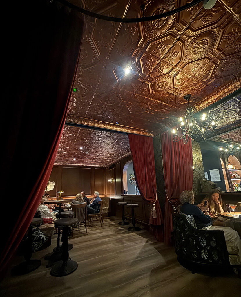 Finishing the evening at 1866, the basement speakeasy