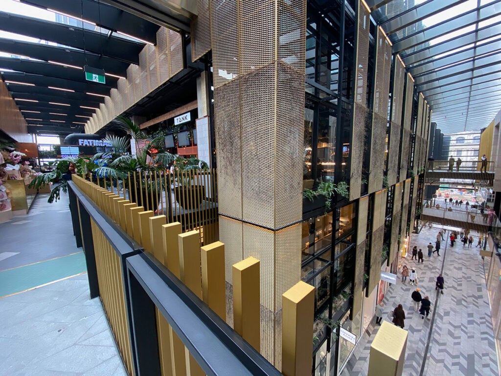 The top floor of Commercial Bay where the food hall is located