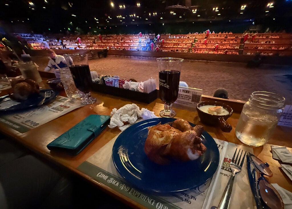 The huge chicken meal at Dolly's Stampede
