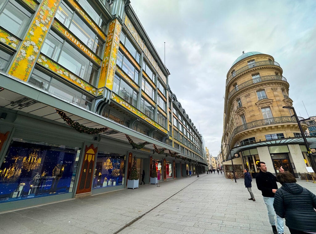 Outside La Samaritane department store