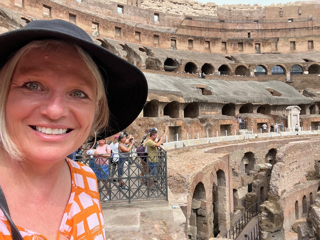 Megan at the Colosseum
