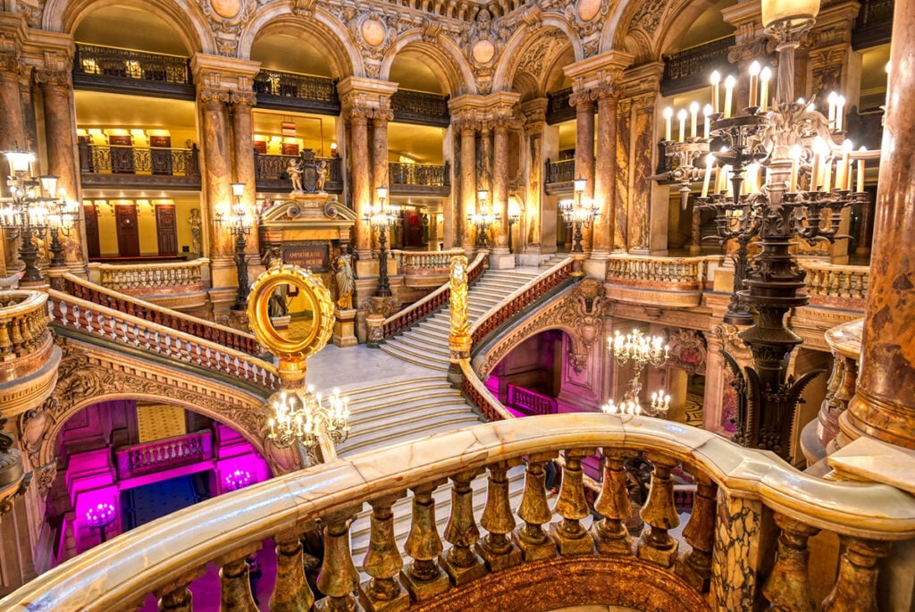 The gold and marble interior of Opera Garnier