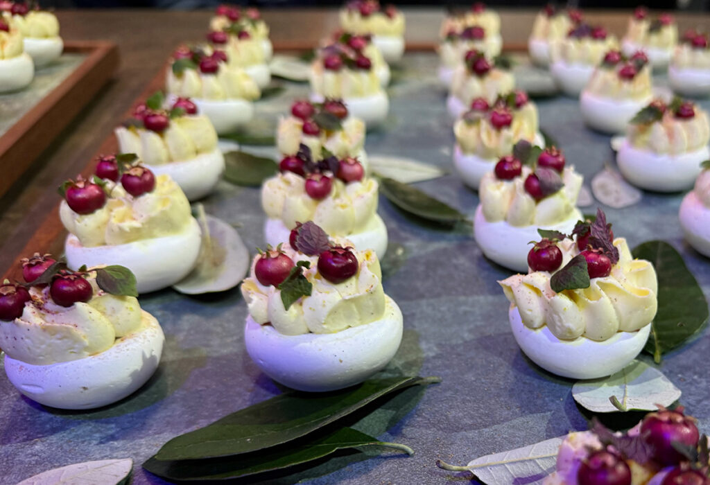 Michelin pavlova hors deuvres at the after party