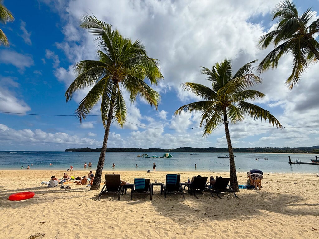 Shangri La beach in front of Yanuca Lagoon pool