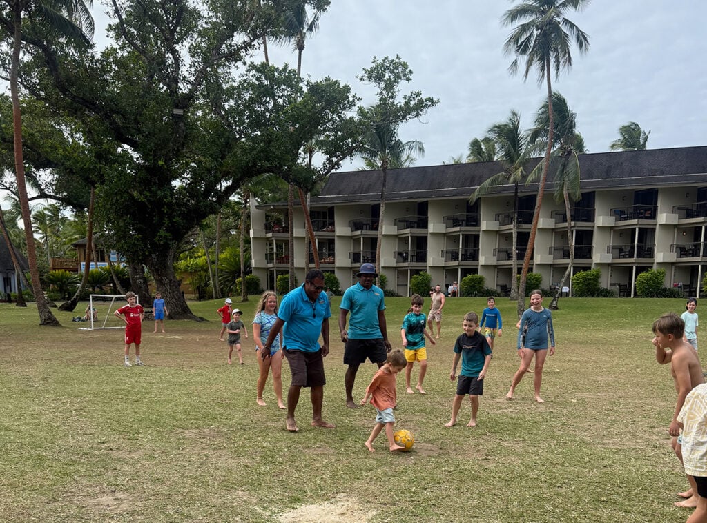 Milo playing football