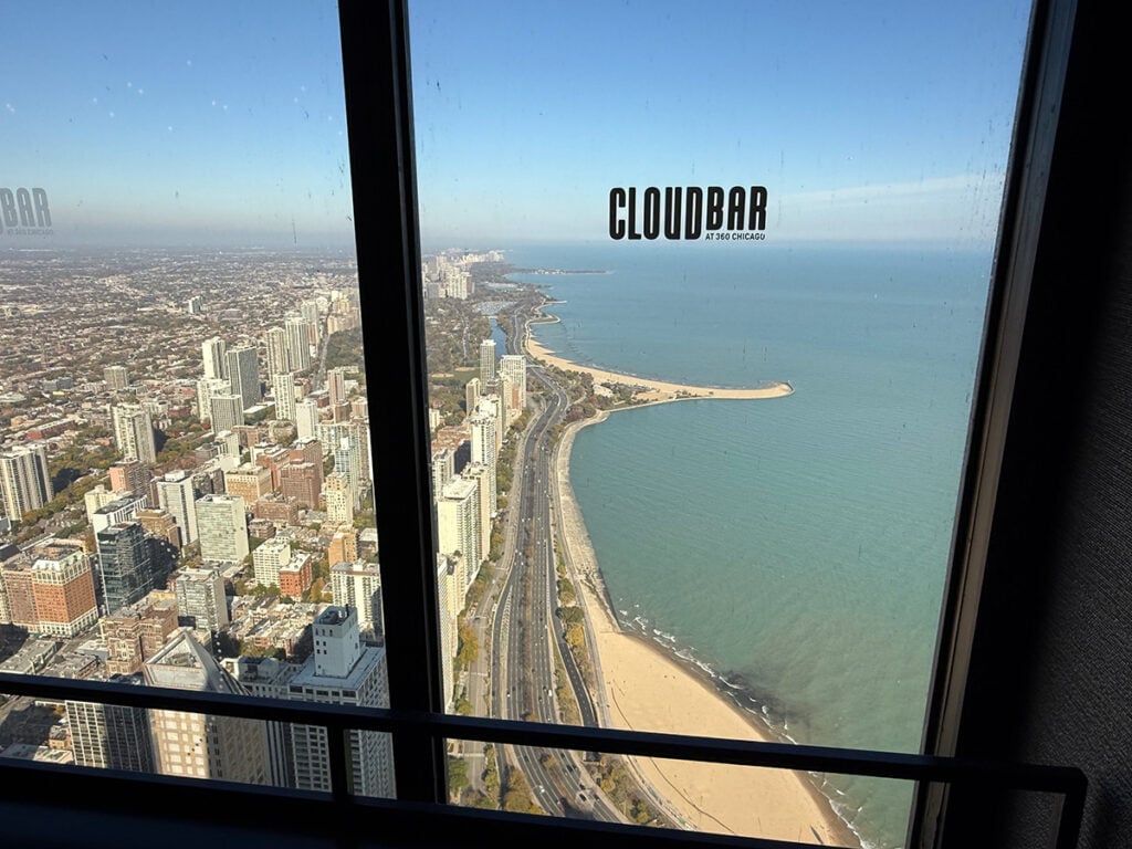 View from Cloud Bar down the lake front