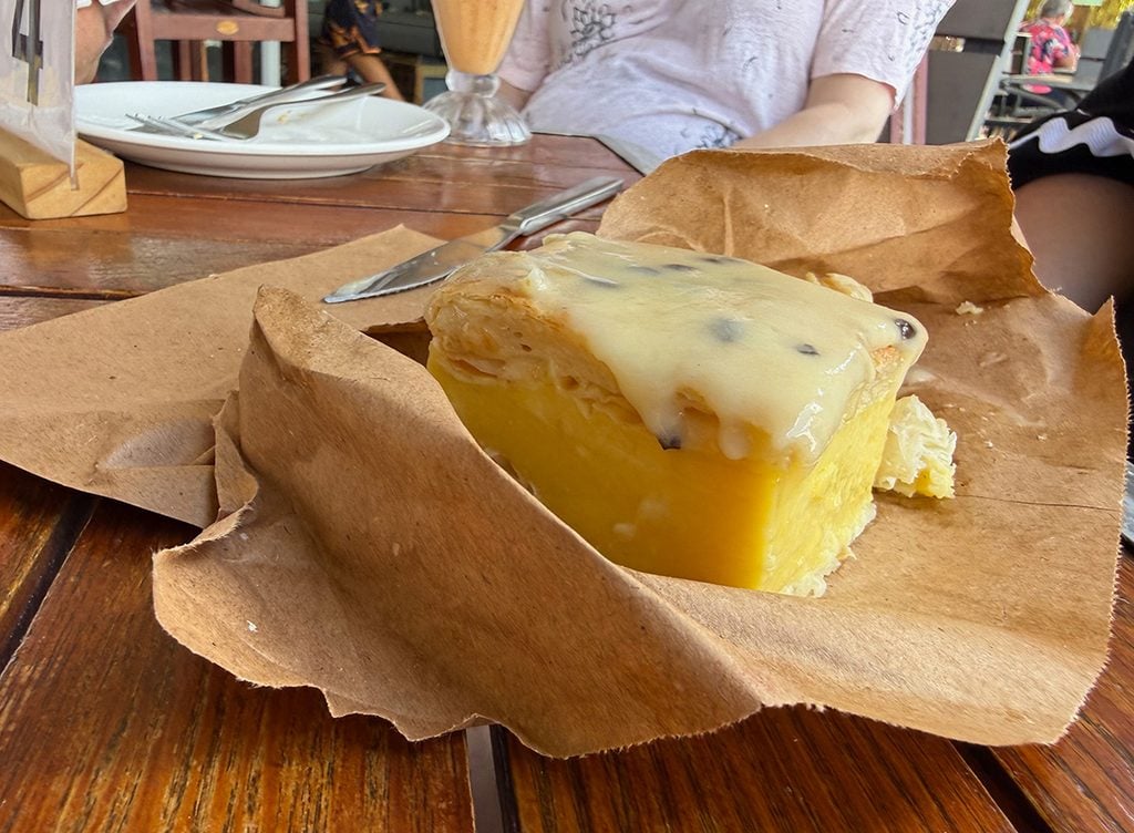 Passionfruit custard square at Jireh Cafe