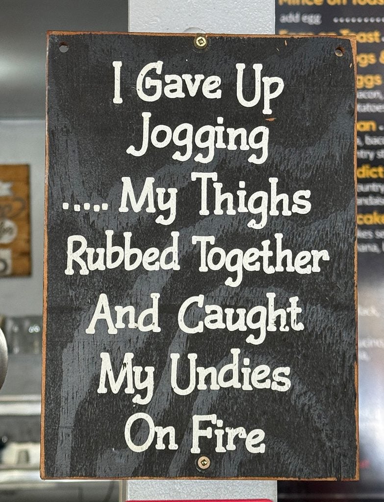 Funny sign at Jireh Cafe