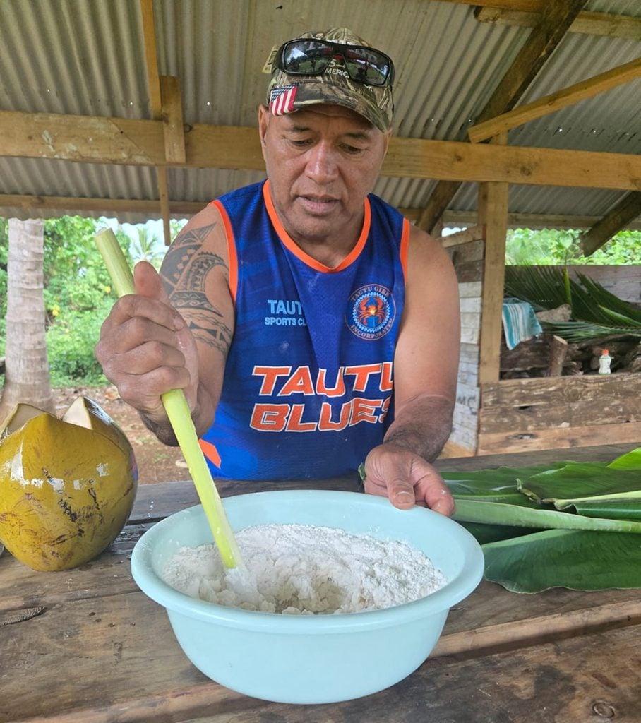 Making coconut bread