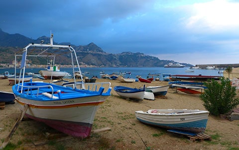 Taormina waterfront Taormina beach