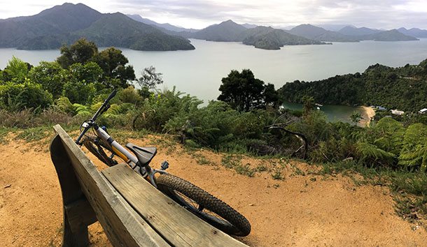 Marlborough Sounds view from bike track