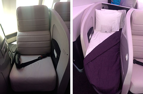Dreamliner business class seats