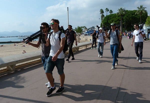Cannes film crew