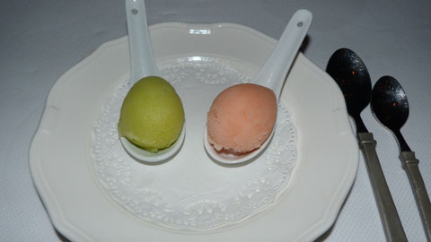 Cape Kidnappers sorbet Cape Kidnappers dessert