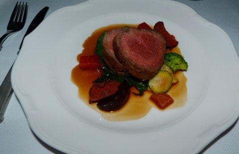 Cape Kidnappers steak Cape Kidnappers main meal